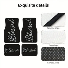 Load image into Gallery viewer, Universal Car Blessed 4pcs Car Floor Mat Set Easy-to-clean Polyester Material
