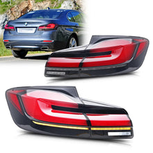 Load image into Gallery viewer, 1 Pair 12V Smoked Lens LED Sequential Turn Signal Tail Lights For 2011-2016 BMW 5 Series F10 M5 Upgrade
