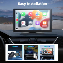 Load image into Gallery viewer, Universal Car Portable Wireless Carplay Multimedia Player With 9&quot; Screen 4K Dash Cam With 64G TF Card, Wireless Android Auto Carplay Screen for Car With/Without Cameras
