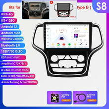 Load image into Gallery viewer, Hizpo 10.1 Wireless Carplay 4G 2Din Android 13 Car Multimedia Player Radio For 2014-2022 Jeep Grand Cherokee WK2 Video Player Autoradio GPS DSP
