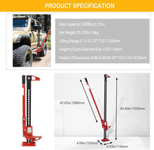 Load image into Gallery viewer, 3-Ton Universal Steel Hi-lift Farm Jack Multi-directional 60" Lifting Range Jack For SUV Off-road Rescue
