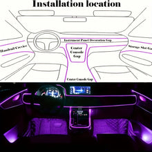 Load image into Gallery viewer, 315-Inch 6-In-1 RGB Multi-Color Fiber Optic Automotive LED Built-In Light Strip, Lighting Kit, Remote Control And APP Control, Automotive On-Board Plug-In LED Light Strip with Music Synchronization Mode, Battery-Free
