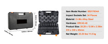 Load image into Gallery viewer, SucceBuy 1/2" 3/8" Inch Drive Impact Socket Set 13/23/33/34/48/65/90PCs SAE Metric Cr-V/Cr-Mo Socket Set 6 Point Alloy Steel Repair
