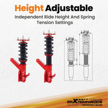 Load image into Gallery viewer, Front/Rear Strut Coilovers 24 Way Damper Lowering Kit For 2002-2006 Honda Integra / Acura RSX Strut / Shock Absorbers
