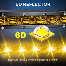 Load image into Gallery viewer, 7&quot; inch 6D Amber Bright LED Light Bar Offroad 12V 24V Spotlight Work Light For Truck 4x4 SUV ATV Car Driving Fog Light
