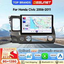 Load image into Gallery viewer, Wireless CarPlay 2 Din Android 14 Car Stereo For 2006-2011 Honda Civic Left Driving Autoradio RDS FM DSP Audio GPS Navigation WiFi Player Bluetooth Handsfree 8 Core Car Intelligent System
