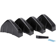 Load image into Gallery viewer, 4PCS Universal Car Rear Bumper Lower Spoiler Diffuser Lip Shark Fins Spliter Kit Black/Carbon Fiber Style
