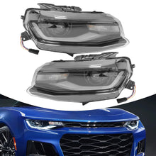 Load image into Gallery viewer, LED DRL Headlights For 2016-2022 Chevy Camaro HID/Xenon LED DRL Projector Headlight Replacement R/L
