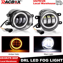 Load image into Gallery viewer, 2pcs Pair 3.5&quot; Inch LED Fog Light White Amber DRL Angel Eye  For 2007-2017 Toyota Corolla Camry Avalon Solora Venza Yaris Matrix Prius RAV4 Sienna 4Runner Highlander Lexus CT200h GS350 GS450h GS460 IS-F ES300h ES350 LX570 RX4
