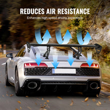 Load image into Gallery viewer, Universal Aluminum GT Wing Car Spoiler 43.3 inch Universal Spoiler with Single Deck Adjustable Lightweight Aluminum Car Rear Spoiler Wing
