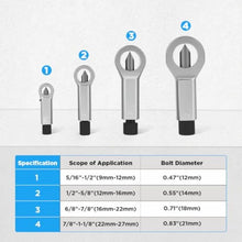 Load image into Gallery viewer, 4pcs Metal Nut Splitter Tool Heavy Duty, Nut Separatoed for Removing Broken, Damaged, Or Rusty Nuts Without Damaging Bolt Threa
