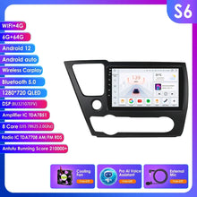 Load image into Gallery viewer, Hizpo 9&#39;&#39; 2 DIN Android 12 Carplay Multimedia Player Car Radio For 2013-2016 Honda Civic Navigation GPS Carplay Auto 4G WIFI 7862 Car Intelligent Player
