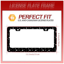 Load image into Gallery viewer, Stainless Steel Night Stars License Plate Frame Funny Starry Sky License Plate Frames Auto Parts Decoration with Screws License

