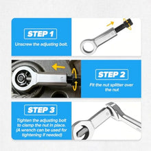 Load image into Gallery viewer, 4pcs Metal Nut Splitter Tool Heavy Duty, Nut Separatoed for Removing Broken, Damaged, Or Rusty Nuts Without Damaging Bolt Threa
