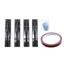 Load image into Gallery viewer, 4pcs Carbon Fiber Style/Gloss Black Universal Car Rear Bumper Diffuser Splitter Fins
