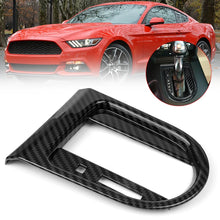 Load image into Gallery viewer, Carbon Fiber Style Interior Center Gear Shift Frame Cover Panel For 2015-2022 Ford Mustang Gear Shift Bezel Panel Protective Trim
