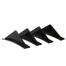 Load image into Gallery viewer, 4pcs Carbon Fiber Style/Gloss Black Universal Car Rear Bumper Diffuser Splitter Fins
