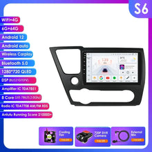 Load image into Gallery viewer, Hizpo 9&#39;&#39; 2 DIN Android 12 Carplay Multimedia Player Car Radio For 2013-2016 Honda Civic Navigation GPS Carplay Auto 4G WIFI 7862 Car Intelligent Player

