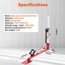 Load image into Gallery viewer, Lata Sheet Metal Dent Repair Tool Body Shaping Correction Instrument Car Data Recovery 600 KG Puller Auto Body Repair Sheet Metal Tower
