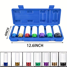 Load image into Gallery viewer, 7pcs/4pcs 1/2&quot;Drive Wheel Protector Impact Socket Set Thin Wall Deep Impact Sockets Non-marring Impact Socket Set For Wheel Protection

