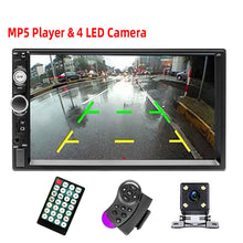 Load image into Gallery viewer, Universal 7" Inch Touch Screen Bluetooth 2 Din Car Radio Stereo HD Car Stereo Auto Audio Multimedia Player MP5 USB TF FM EQ
