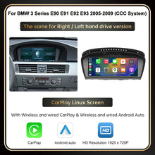Load image into Gallery viewer, 8.8&#39;&#39; Screen Wireless RoadTop CarPlay/Android Multimedia Screen For 2005-2011 BMW Series 3 Series E90 E91 E92 E93 CCC/CIC System Multimedia Display Screen
