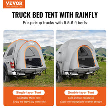 Load image into Gallery viewer, Truck Bed Tent 5.5&#39;-6&#39;  Foot Pickup Truck Tent with Rain Layer and Carry Bag Waterproof PU Double Layer Truck Tent for Camping
