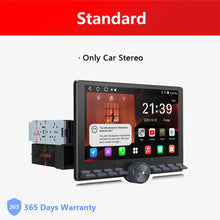 Load image into Gallery viewer, Universal Car 1 Din 10.1 inch Retractable Screen Android Car Stereo Bluetooth CarPlay Auto 1Din Radio with Knob Button A5 A5L
