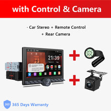 Load image into Gallery viewer, Universal Car 1 Din 10.1 inch Retractable Screen Android Car Stereo Bluetooth CarPlay Auto 1Din Radio with Knob Button A5 A5L
