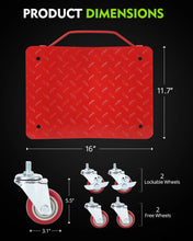 Load image into Gallery viewer, Car Tire Wheel Trolley Dollies 2/4PCS 1500lb Each Weight Capacity Vehicle Skate Moving Tire with 4 Casters Auto Repair Mover

