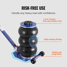 Load image into Gallery viewer, 3 Ton / 5 Ton Triple Bag Pneumatic Jack Air Jack Quick Lift Heavy Duty Car Repair Jacks Folding Rod Jacks with Two Wheels
