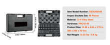 Load image into Gallery viewer, SucceBuy 1/2" 3/8" Inch Drive Impact Socket Set 13/23/33/34/48/65/90PCs SAE Metric Cr-V/Cr-Mo Socket Set 6 Point Alloy Steel Repair
