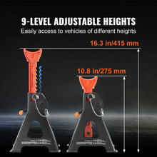 Load image into Gallery viewer, 2pcs Pair Jack Stands 3/6 Ton Capacity Car Jack Stands Double Locking Adjustable Height For Shop Garage Home
