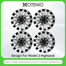 Load image into Gallery viewer, 4pcs 18&quot; Inch Wheel Cover Design For 2023-2025 Tesla Model 3 Highland Hubcaps 5 Variants
