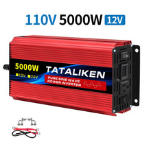 Load image into Gallery viewer, 12V To 110V AC Pure Sine Power Inverter 8000W 10000W  Power 60HZ  Converter Car Accessories Solar With LED And US Socket
