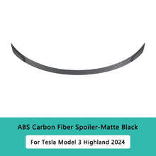 Load image into Gallery viewer, Carbon Fiber Style / Black Trunk Spoiler For 2024-2025 Tesla Model 3 Highland
