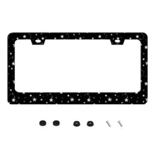 Load image into Gallery viewer, Stainless Steel Night Stars License Plate Frame Funny Starry Sky License Plate Frames Auto Parts Decoration with Screws License
