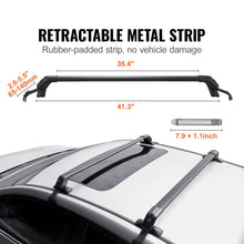 Load image into Gallery viewer, 1 Pair Locking Aluminum Adjustable 155 LBS Roof Rack Crossbars For Bare Rail Roofs Width 42.5"x3.9'' Spacing Range 23.6"-31.5"
