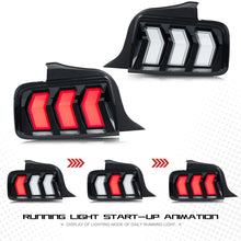 Load image into Gallery viewer, 1 Pair LED DRL Tail Lights For 2005-2009 Ford Mustang Coupe Start-up Animation Sequential Turn Signal Rear Lamps
