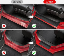 Load image into Gallery viewer, 4pcs Door Sill Protectors For 2018-2024 Jeep Wrangler JL Rubber Door Sill Guards Entry Scuff Plate Cover All-inclusive Threshold Strips
