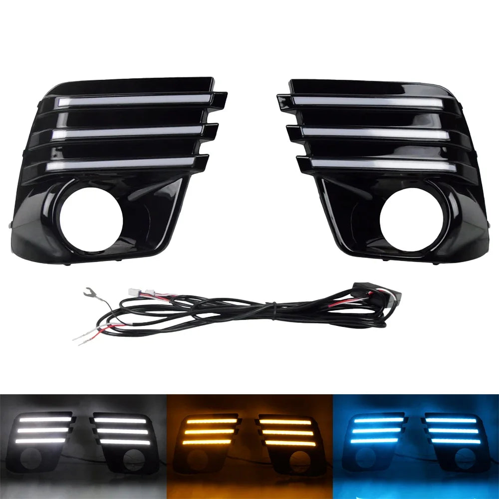 LED DRL Daytime Running Lights For 2020-2024 Subaru Forester SK Fog Lamp Surround Panels
