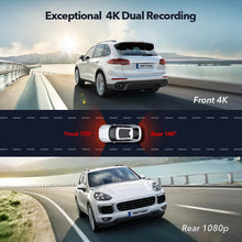 Load image into Gallery viewer, REDTIGER F9 Dash Cam 4K Front and Rear WiFi GPS Car Camera for Parking Mode Car DVR for Night Vision Car Recorder By App Control
