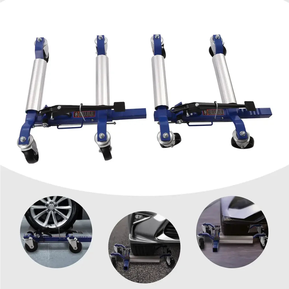 New! 2-Pack Auto Dolly Car Dolly – 2600lb Capacity Wheel Tire Moving Lift Jack Dolly (2X)