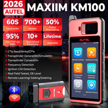 Load image into Gallery viewer, 2pcs Autel MaxiIM KM100 Key Fob Programming Immobilizer Tool Autel IKEY for 60s Key Generation OBD IMMO Key Learning on 99% Car
