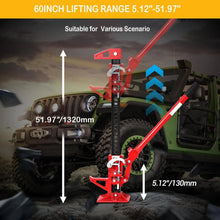 Load image into Gallery viewer, 3-Ton Universal Steel Hi-lift Farm Jack Multi-directional 60" Lifting Range Jack For SUV Off-road Rescue

