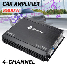 Load image into Gallery viewer, 4-Channel 12V Car Power Amplifier Digital Stereo Surround Passive Subwoofer Audio Player Max 8800W
