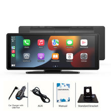 Load image into Gallery viewer, Universal Car 1 Din Android 10.26 Inch Touchscreen Portable 4K Car DVR Wireless Carplay Multimedia Player Auto GPS Navigation Video Recorder Dashboard Dual Lens Wifi FM
