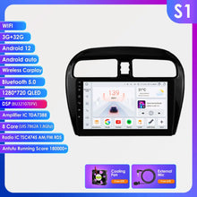 Load image into Gallery viewer, Hizpo 9-Inch 4G 2 Din Wireless Apple CarPlay Android Multimedia Player For 2012-2023 Mitsubishi Mirage/Spacestar/2015-2023 Dodge Attitude CarPlay Smart Intelligent Systems IPS Touch Screen Stereo Video Player With Day/Night M
