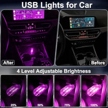Load image into Gallery viewer, 2pcs Car USB Lights, Plug-in Retro Car Atmosphere Lamp with Touch Dimmable, Portable Mini Glass Bottle LED Bulb Night Lights
