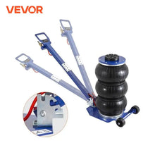 Load image into Gallery viewer, 3 Ton / 5 Ton Triple Bag Pneumatic Jack Air Jack Quick Lift Heavy Duty Car Repair Jacks Folding Rod Jacks with Two Wheels

